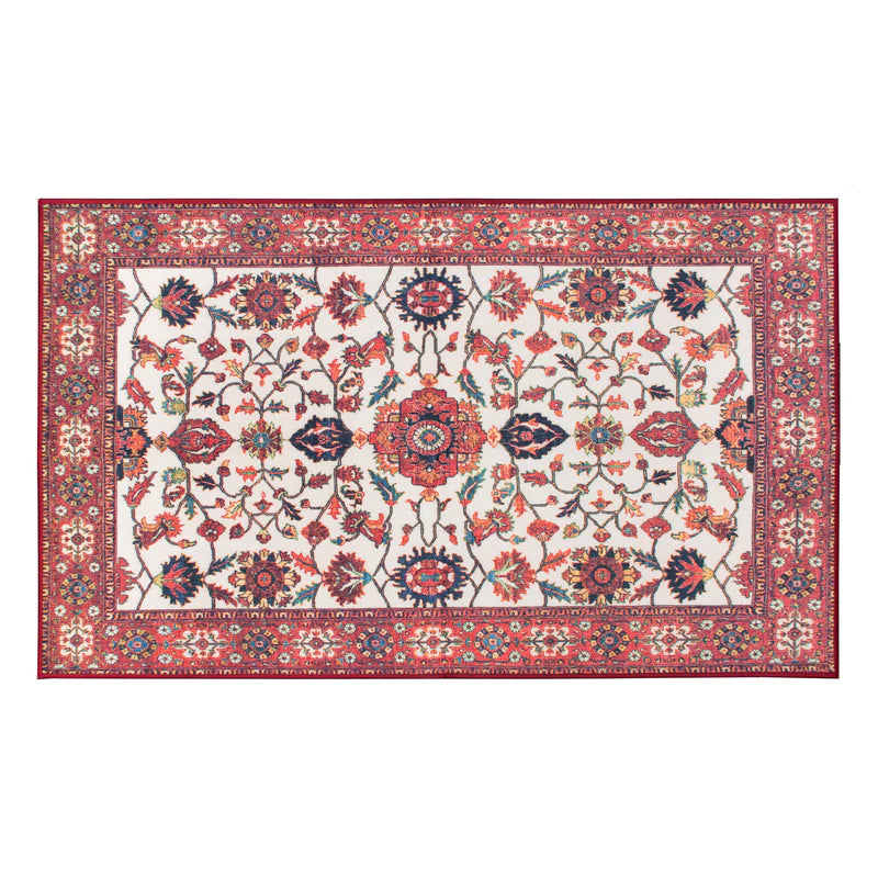 Crystal Art Gallery My Magic Carpet Washable Area Rug- Ramage Maroon 3 x 5 ft