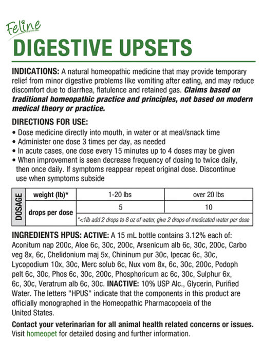 Homeopet Feline Digestive Upsets