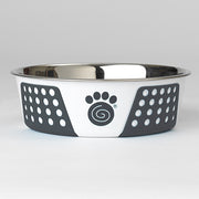 Petrageous Fiji White & Navy Blue Pet Bowl