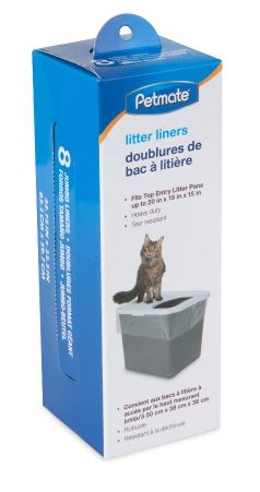 Petmate Top Entry Litter Box Liner 8 ct