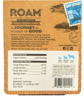 Roam The Boss-Trich Cape Ostrich Chew
