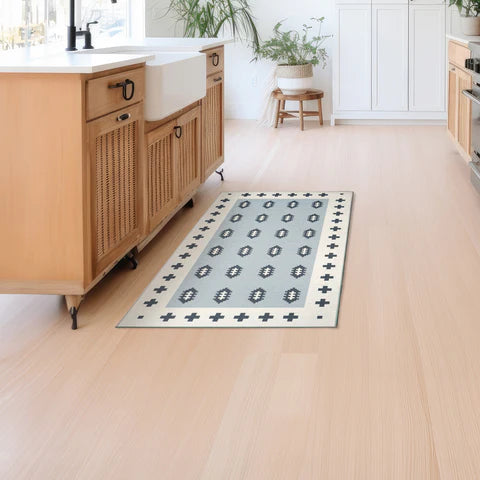 Crystal Art Gallery My Magic Carpet Washable Area Rug- Nordic Weave Cool Grey 3 x 5 ft