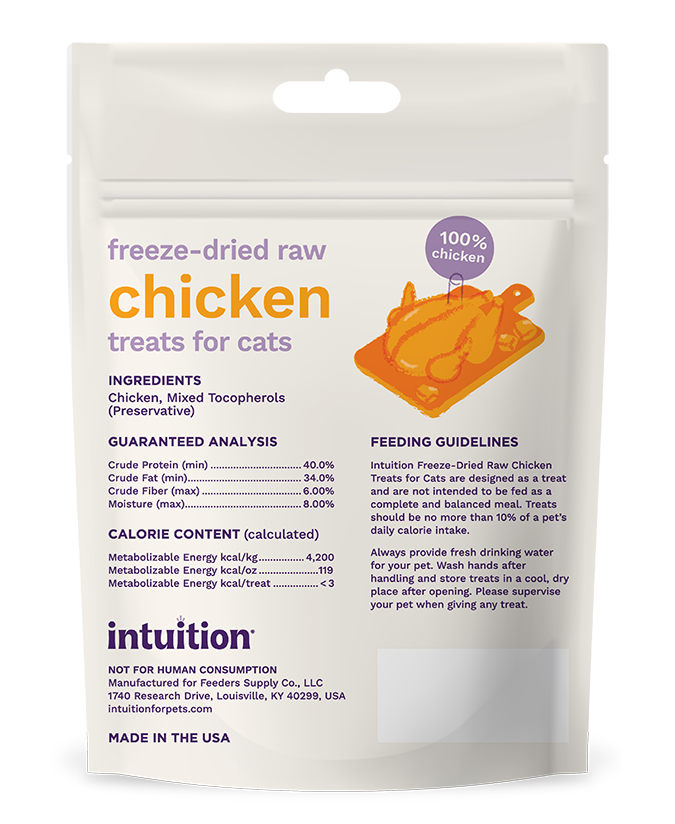 Intuition Freeze-Dried Raw Chicken Treats for Cats 1 oz