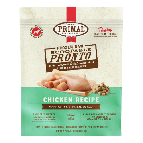 Primal Pronto Chicken Formula Raw Frozen Dog Food