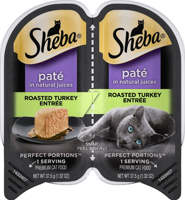 Sheba Perfect Portions Grain-Free Roasted Turkey Entrée Pate Wet Cat Food
