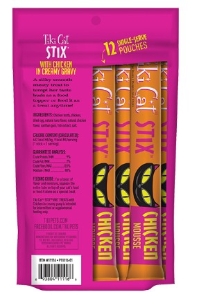 Tiki Cat Stix Chicken in Creamy Gravy Lickable Wet Cat Treats 3 oz