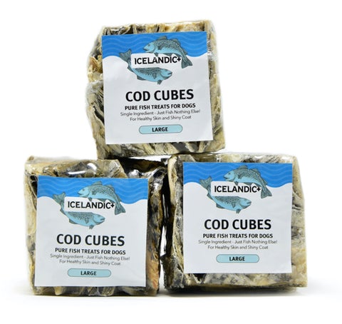 Icelandic+ Plus Cod Skin Large Cube Dog Treats 2 oz