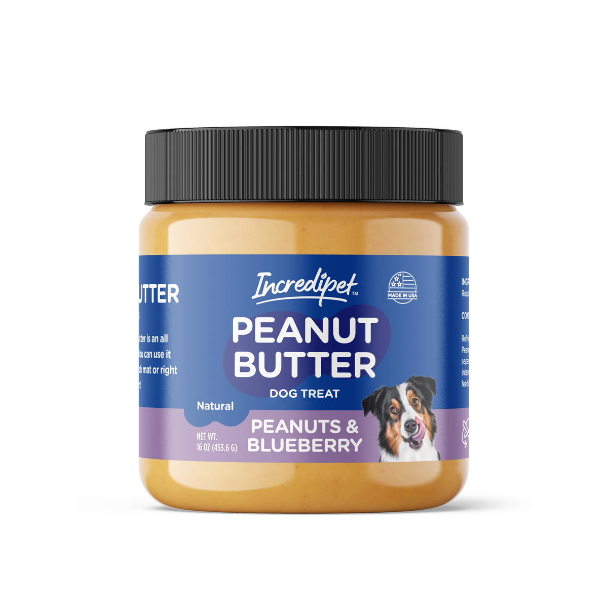 Incredipet Natural Peanut Butter Peanuts & Blueberry Recipe for Dogs 16 oz