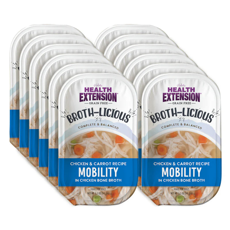 Health Extension Broth-Licious Chicken & Carrot Recipe Mobility in Chicken Bone Broth Dog Food