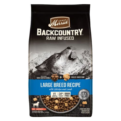 Merrick Backcountry Freeze-Dried Raw Infused Large Breed Recipe With Chicken, Duck, & Lamb Dry Dog Food 20 lb