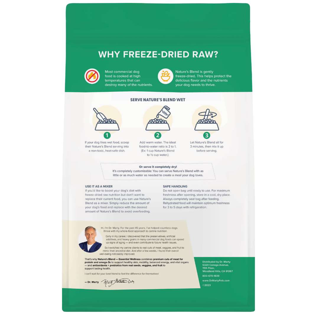 Dr. Marty Nature's Blend Freeze-Dried Raw Dog Food 48 oz