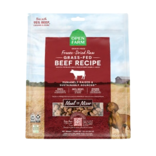 Open Farm Grass-Fed Beef Freeze-Dried Raw Dog Food 13.5 oz