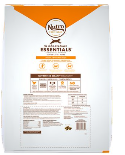 Nutro Senior Chicken & Brown Rice Adult Dry Cat Food 5 lb