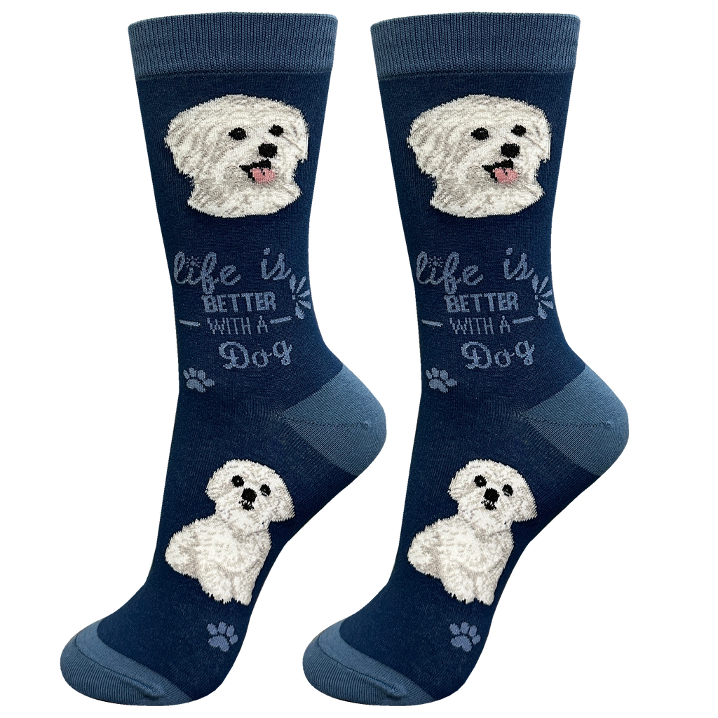 E & S Imports Life is Better With a Maltese Socks