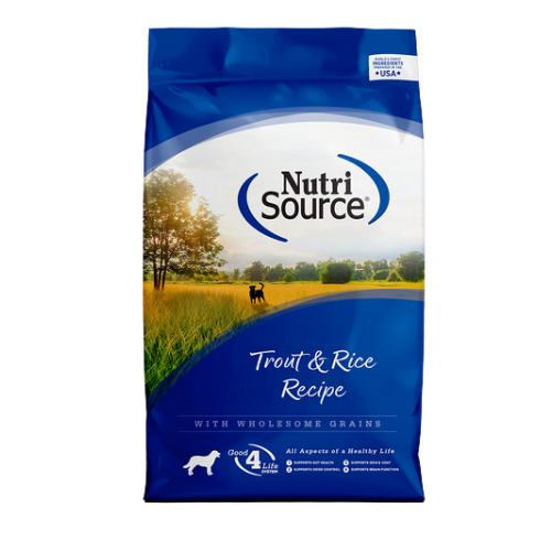Nutrisource Trout & Rice Recipe with Wholesome Grains Dry Dog Food