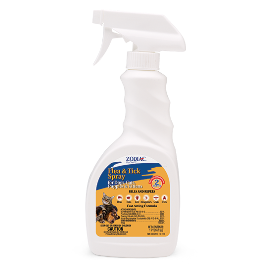 Zodiac Flea & Tick Spray for Dogs, Cats, Puppies & Kittens 16 oz