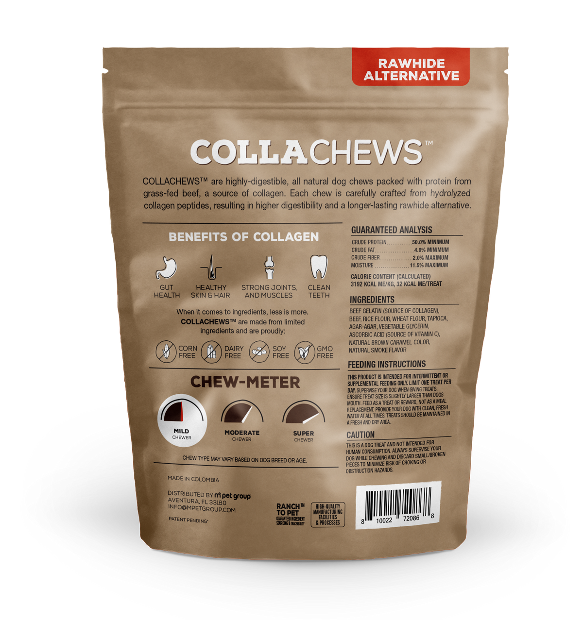 Collachews 5" Collagen Beef Flavored Sticks 25 pk