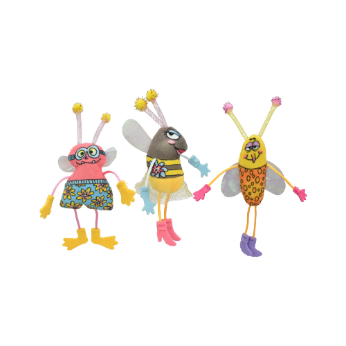 Incredipet Buzzed Bug Cat Toy with Catnip, Assorted 5 in