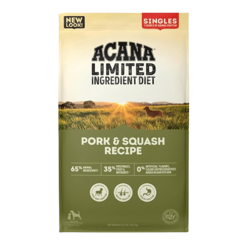Acana Singles Limited Ingredient Diet Grain-Free Pork & Squash Recipe Dry Dog Food 25 lb