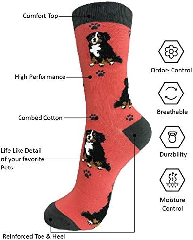 E & S Imports Pet Lover Socks Bernese Mountain Dog, Unisex, One Size Fits Most