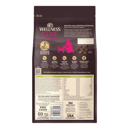 Wellness Core Small Breed Healthy Weight Deboned Turkey, Turkey Meal, & Chicken Meal Recipe Grain-Free Dry Dog Food 4 lb