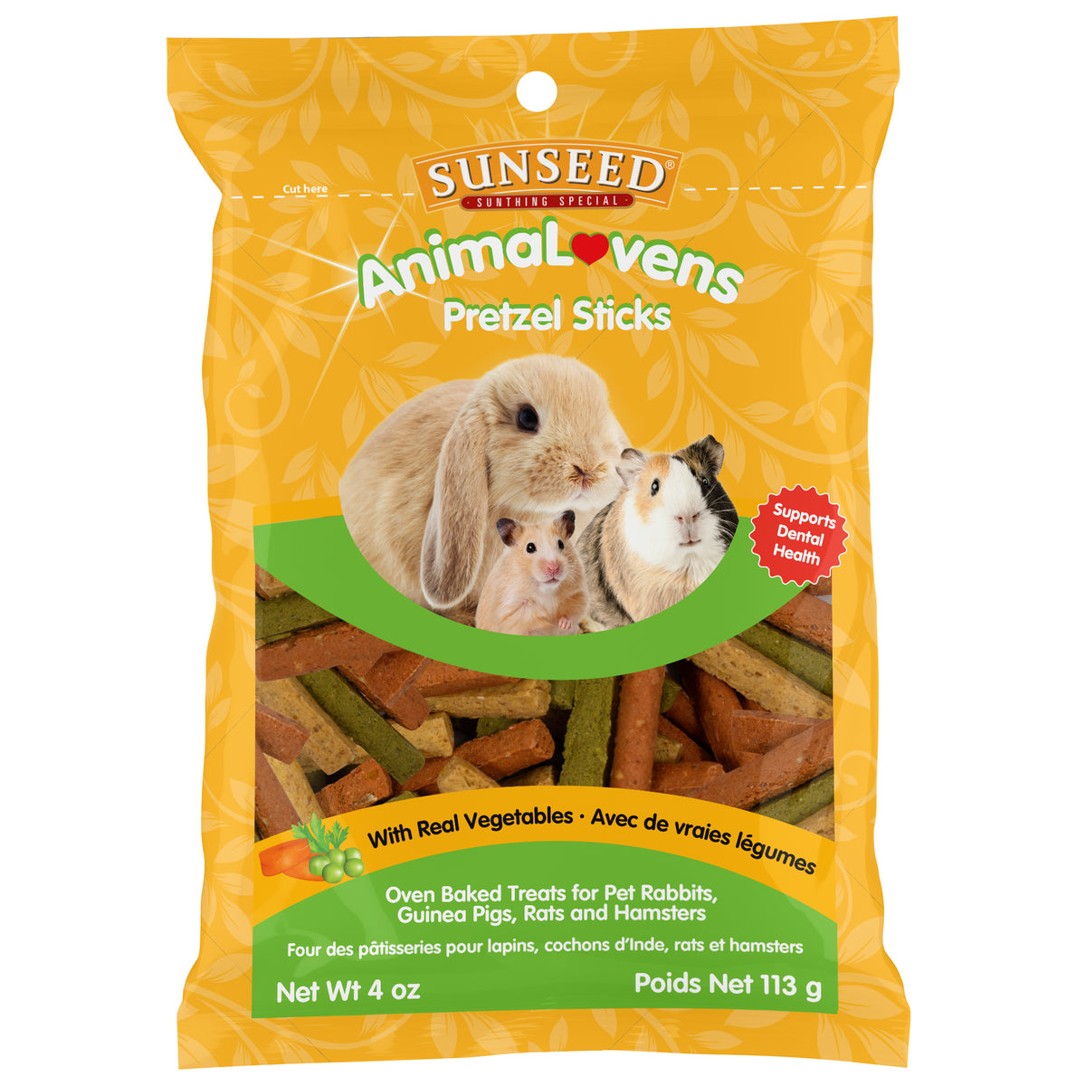 Sunseed Animalovens Pretzel Sticks For Small Animals 4 oz