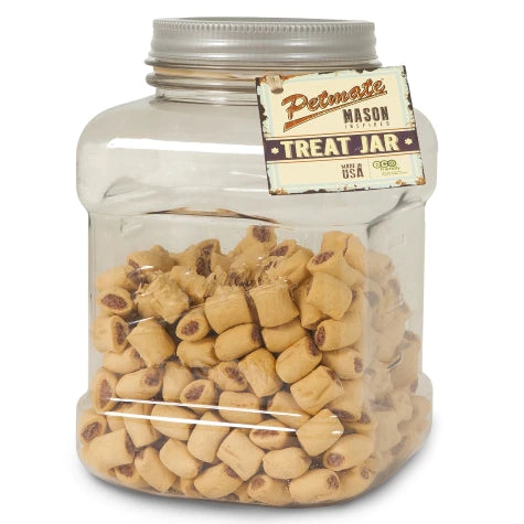 Petmate Mason Jar Plastic Pet Treat Container  9 lb