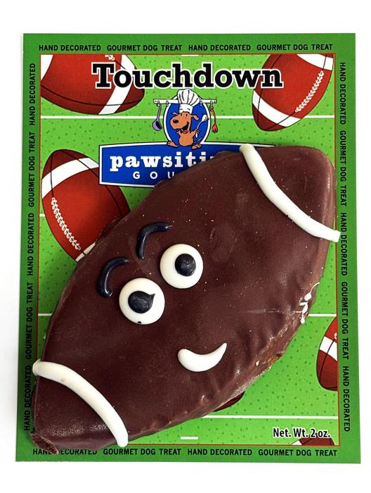 Pawsitively Gourmet Packaged Touchdown Football Cookie