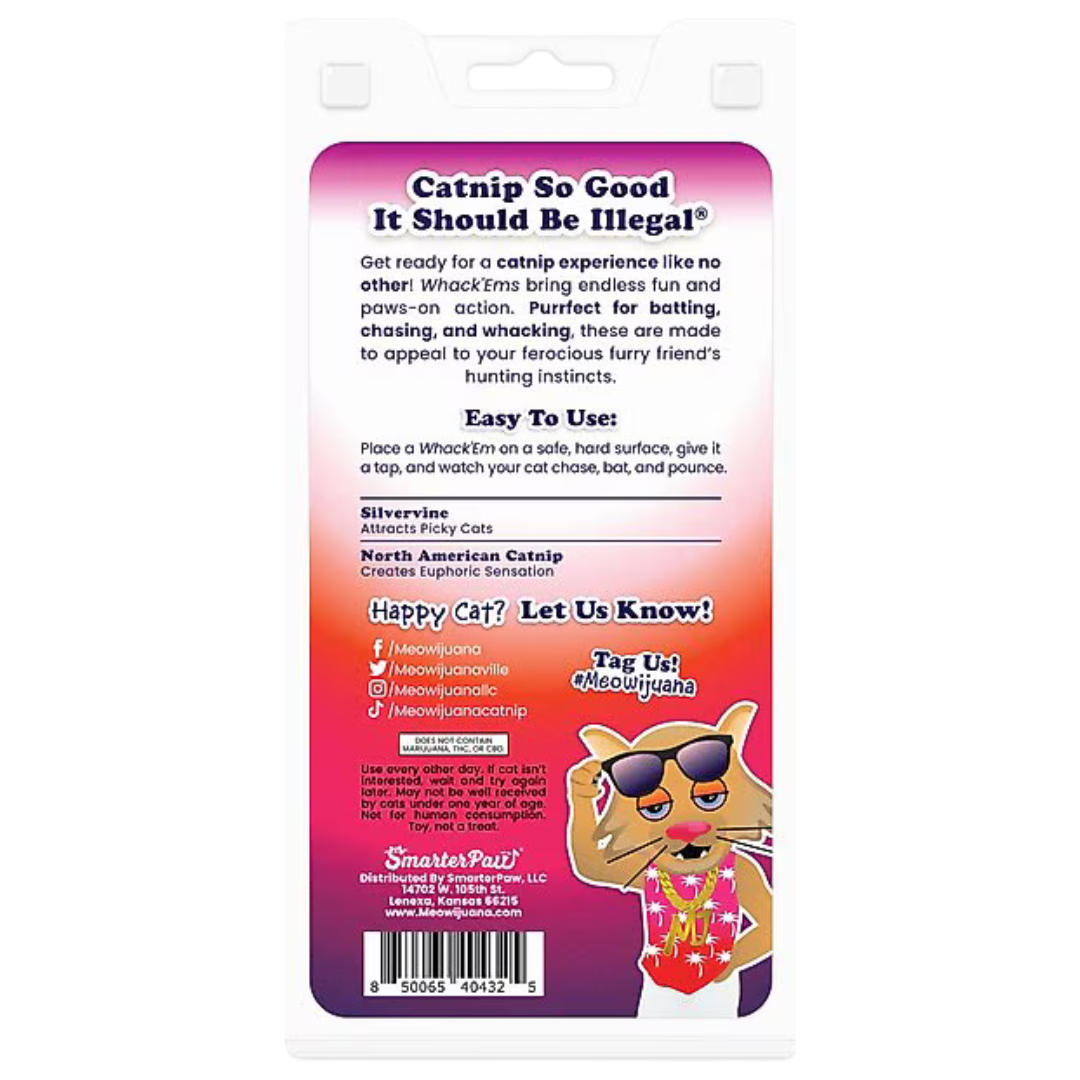 Meowijuana Purrple Passion Compressed Catnip Ball Toy Refill 2 pk