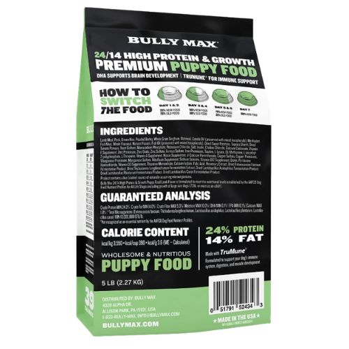 Bully Max 24/14 High Protein & Growth Puppy Formula Lamb Flavor Dry Dog Food