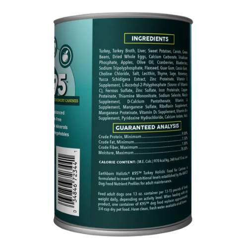 Earthborn Holistic K95 Turkey Recipe Grain-Free Canned Dog Food