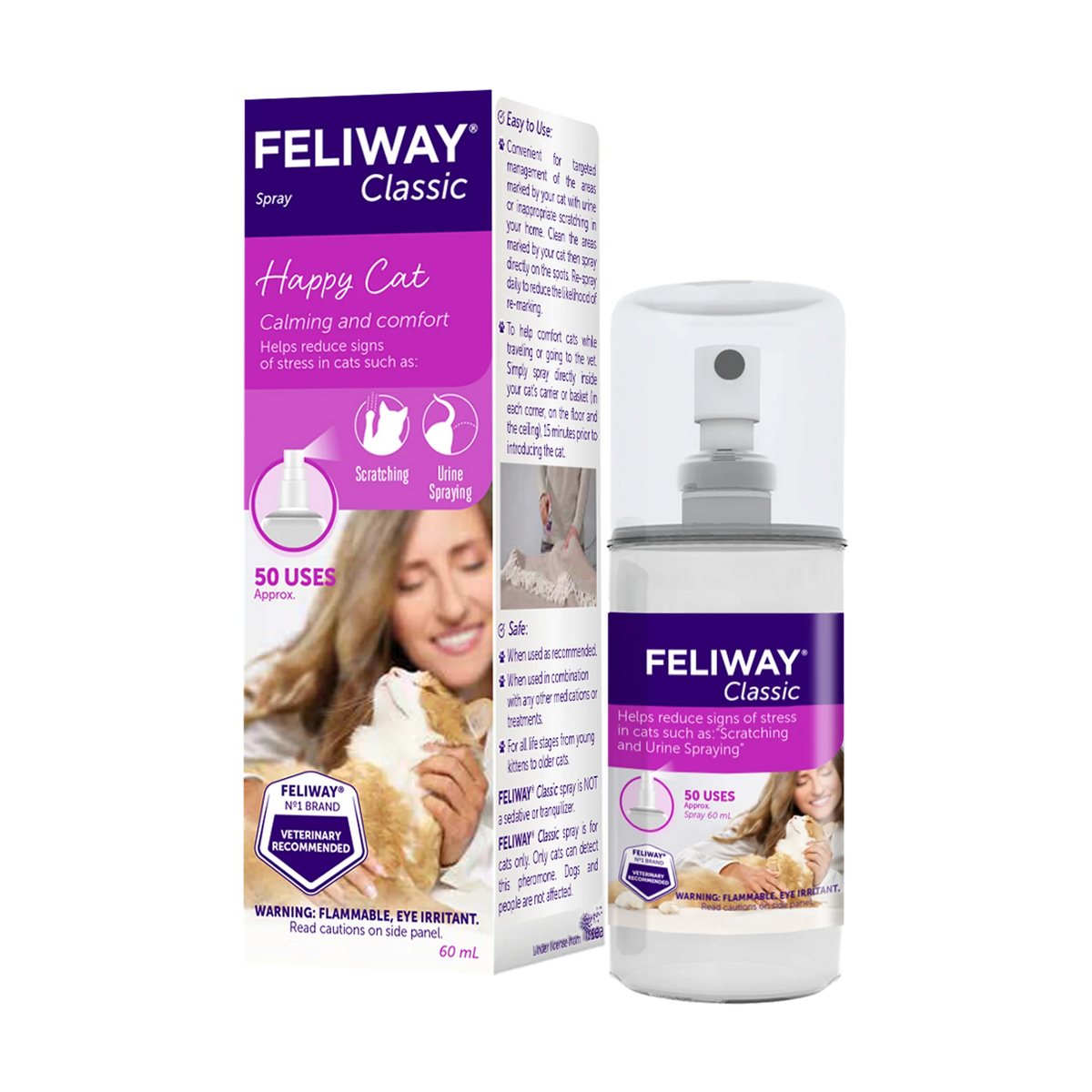 Thunderworks Feliway Classic Cat Calming Spray, 60 ml