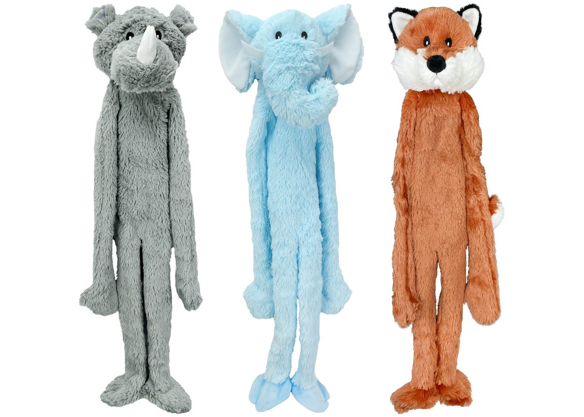 Incredipet Swinging Flatties Stuffing-Free Dog Toy, Assorted 27 in