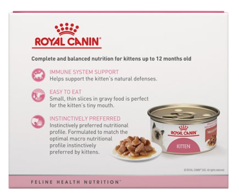 Royal Canin Feline Health Nutrition Kitten Thin Slices In Gravy Canned Cat Food
