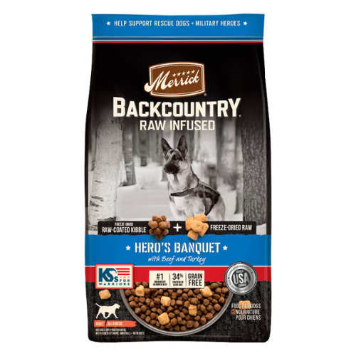 Merrick Backcountry Freeze-Dried Raw Infused Grain-Free Hero'S Banquet With Beef, Turkey, & Lamb Dry Dog Food