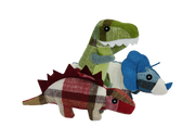 Incredipet Plaid-O-Saurus Plush Dog Toy, Assorted 6 in