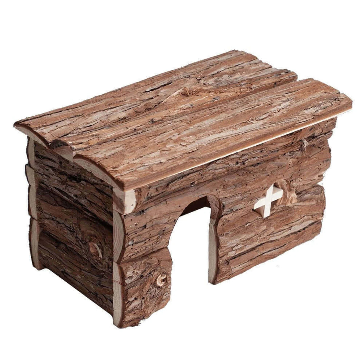 A&E Nibbles Large Log Cabin Hut Small Animal Chew & Hideout