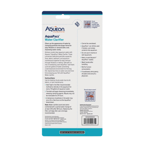 Aqueon Aquapacs Water Clarifier 12 pk