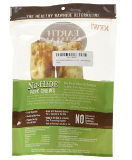 Earth Animal 7 in No-Hide Pork Chew For Dogs