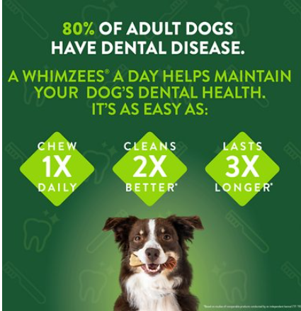 Whimzees Veggie Sausage Small Dental Dog Treat