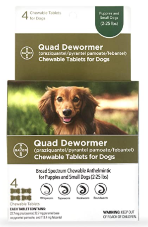Elanco Small Dog Quad Dewormer 4 ct