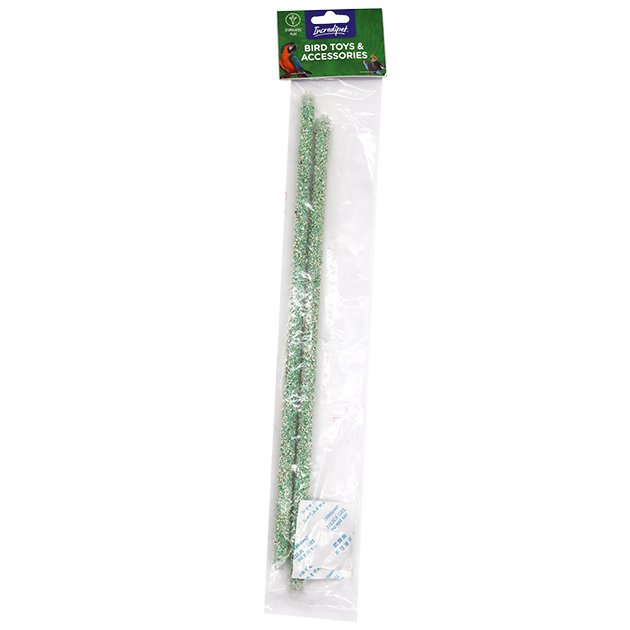 Incredipet Sand Coated Bird Perch, 2 pack