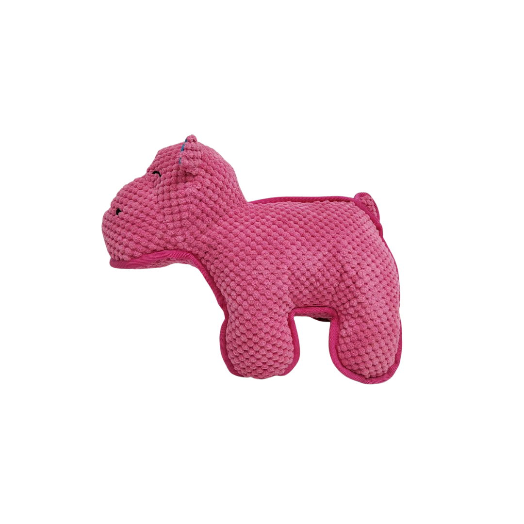 Pet Obsession Ruff N Roll Durable Plush Dog Toy- Hippo 12 in
