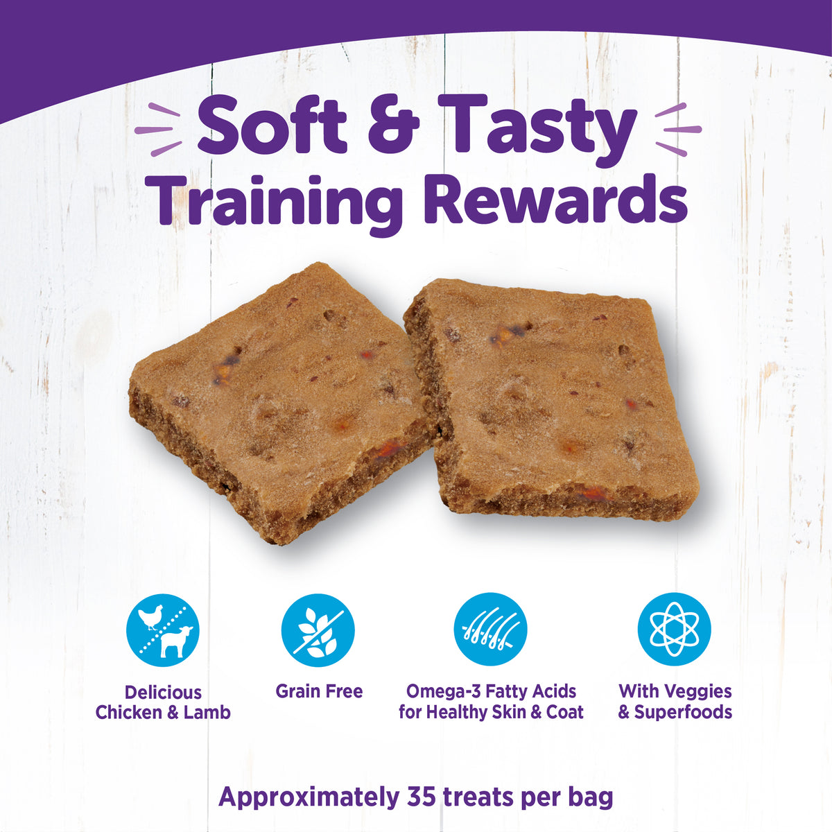 Wellness Rewarding Life Chicken & Lamb Recipe Dog Training Treats 6 oz