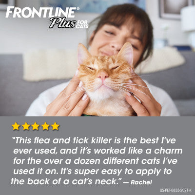 Merial Frontline Plus Flea & Tick Treatment for Cats 3 pk