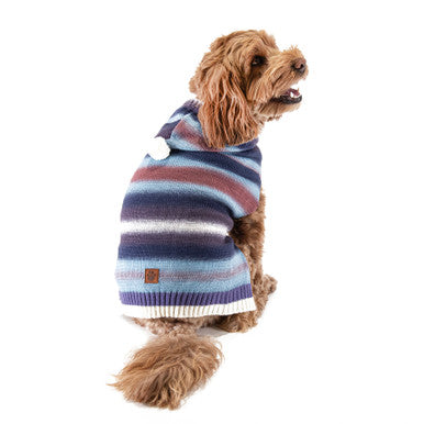 Pet Obsession Purple Space Dyed Hooded Pet Sweater