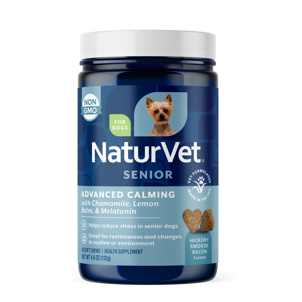 Naturvet Senior Advanced Calming Aid Dog Soft Chews 60 ct