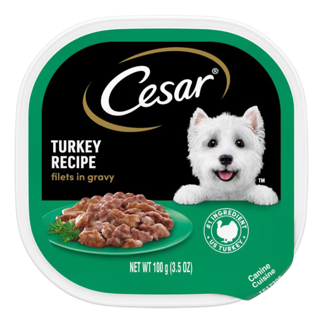 Cesar Turkey Recipe Filets in Gravy Small Breed Adult Wet Dog Food