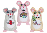 Multipet Fuzzu Sweet Baby Mice Cat Toy, Assorted