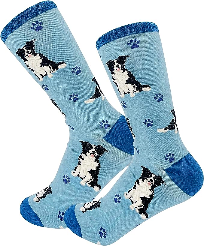 E & S Imports Pet Lover Socks Border Collie Dog, Unisex, One Size Fits Most